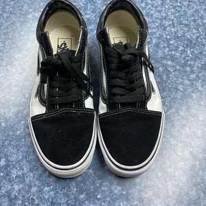 Vans flame old skool shoes (black,white)